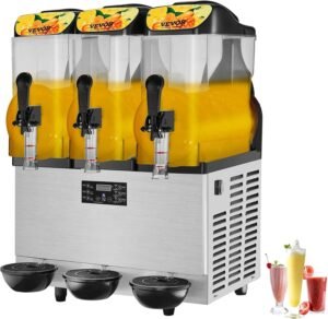 Commercial Slushy Machine, 36L/9.6Gal Stainless Steel Margarita Smoothie Frozen Drink Maker,