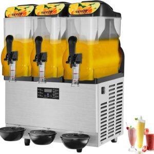 Commercial Slushy Machine, 36L/9.6Gal Stainless Steel Margarita Smoothie Frozen Drink Maker,