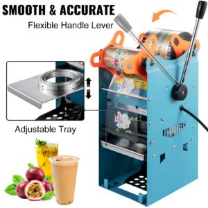 Manual Cup Sealer Machine 300-500 Cup/h with Heating Technology Boba Tea Cup Sealing Machine