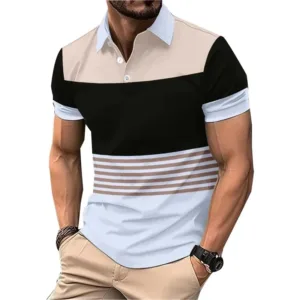Men Polo Shirt Summer Casual Polo Shirt Short Sleeve