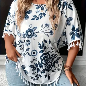 Plus SizeTemperament Blouse Casual Loose Woman Shirt Elegant Short Sleeve Blouse Weekday