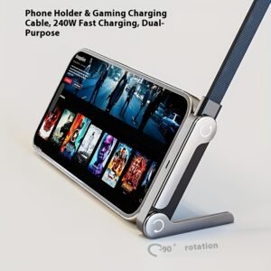 This Is a Versatile 2-In-1 Charging Cable with a Folding Bracket,