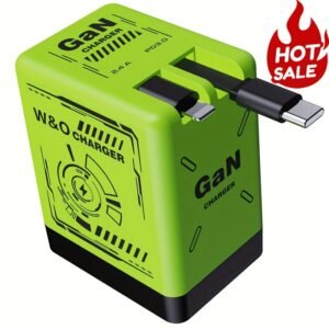 2026 Fast GaN Charger | 66W/120W Power Adapter with 80cm/32inch and 120cm/7.2inch Retractable Cable, Multi-Port Type-C, Universal Compatibility for iPhone 17/1615/13/13pro/12/12pro/