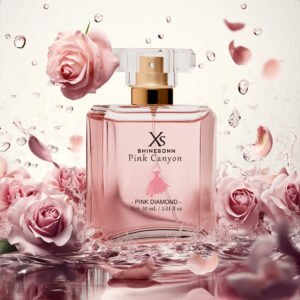 XS SHINESONN Pink Eau de Parfum for Women- Sleek -Capped Flask, Soft Pink Gradient Bottle, Feminine Elegance Perfect for Holidays, Work, or Any Occasion, Long-Lasting Fragrance, 1.01oz