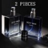 2pcs Invigorating Mens Cologne, Long-Lasting Woody Essence, Perfect for Dating, Daily Life