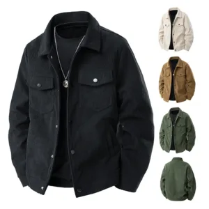Corduroy Jacket for Men Winter Fashion Versatile Casual American Workwear Jacket Youthful Stylish Men's Clothing