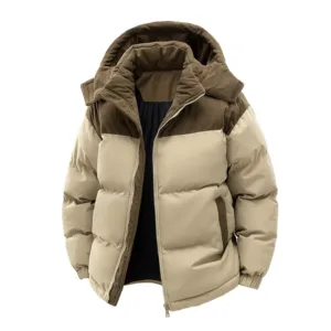 Autumn Winter Men Outdoor Removable Hooded Windbreak Jacket Coats Men Warm Outwear Casual Fashion Solid Parkas Jacket Male Tops