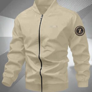 Men's Casual Versatile Flight Jacket, Baseball Style Comfortable Printed Outerwear, Outdoor Sports Cardigan Jacket