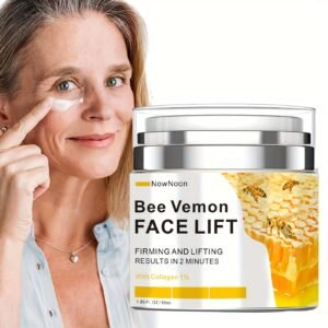 Bee Venom Firming & Lifting Cream for All Types with Hyaluronic Acid & Vitamin E, Light Texture, Deep Hydration & Moisturizing, Even Tone, Radiant