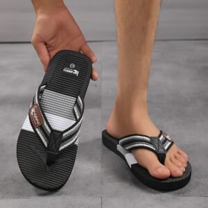 [Men's Houndstooth Slippers] Summer Men's Houndstooth Slippers - Casual Flat Breathable Lightweight Slip-On Open