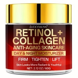 Retinol Collagen Moisturizing Cream with Hyaluronic Acid Niacinamide Peptide Firms, Lifts and Smooths Skin, Skincare, Makes Skin Look Younger and More Radiant, 60g/2.12oz, Suitable for All Skin Types