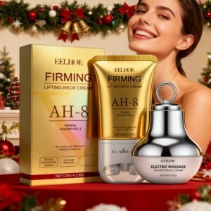 2pcs Eye And Neck Firming Care Kits, Containing Firming Eye Cream And Neck Care Roller Cream, Containing Small Fruit Coffee Seed Extract, Hyaluronic Acid, Hexapeptide-8, Perfect Gift, Christmas Gift, Fall Winter Skincare, Fast-Dry, Non-Sticky