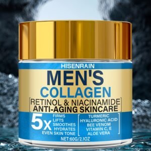 HISENRAIN Men'S Collagen Firming Cream for Face & Neck Moisturizer, Enriched with Retinol, Hyaluronic Acid, And Niacinamide to Brighten And Tighten The Skin, Even Out Skin Tone, Refreshing And Non-Greasy, Controls Oil And Retains Moisture