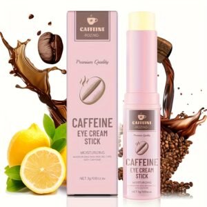 2pcs Newly Upgraded Natural Caffeine Intense Moisturizing Firming Eye Cream Stick 20g, for Puffy Eyes And Dark Circles. Eye Bags. Tightens The Eye Area, After Use Look Reduced Wrinkles Reduced Signs Of Aging Light Beige Laxity