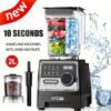 Professional Blender 68oz+800ML | 8 Functions, 28000 RPM, 1400W Max Power, Countertop, Stainless Steel Blade, Dual Containers for Smoothies, Ice, Youngsters, Coffee, Juice, Quick Mixing, Grain Grinder - SPZTJK