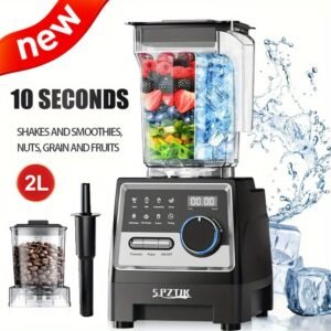 Professional Blender 68oz+800ML | 8 Functions, 28000 RPM, 1400W Max Power, Countertop, Stainless Steel Blade, Dual Containers for Smoothies, Ice, Youngsters, Coffee, Juice, Quick Mixing, Grain Grinder - SPZTJK