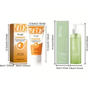 HOYGI Makeup Remover Lotion and Body Exfoliating Gel Set | Gentle Cleaning, Ideal for Morning and Night, Unscented, Suitable for All Skin Types