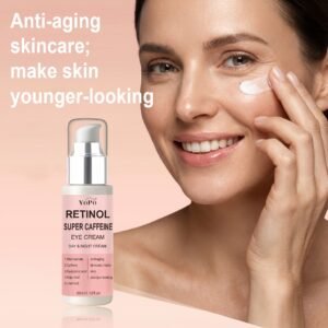 YOPO RETINOL SUPER CAFFEINE Eye Cream with Kojic Acid & Niacinamide | Diminishes Aging Signs, Lifts Eye Contour, Deeply Hydrates, Non-Greasy, Quick-Absorbing, Suitable for All Skin Types, Day & Night Use, 60ml/2.02fl.oz, Daily Eye Care Essential