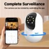 [AI Tracking Wireless Security Camera] 1296P FHD, 2.4G&5G WiFi, Color Night Vision, Indoor Security for home, Pet, Elderly, Child, Warehouse Monitoring - as Christmas Gifts, Halloween & Thanksgiving Security for Family & Pet Monitoring
