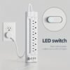 10-in-1 Power Socket - Equipped with Overload Protection And One-touch Control Switch. Carefully Arranged with 6 Spacious AC Power Sockets And 4 USB Ports (including 3 TYPE-C Ports), Featuring An Extension Cord Design. It Is An Ideal Choice for