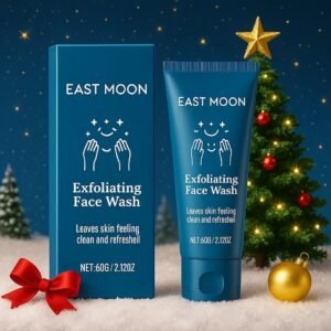 Men's Exfoliating Face Wash, Deep Cleansing & Oil Control with Peppermint, Refreshing Mint Formula, Daily Facial Cleanser, 2.12oz, Gifts for Christmas & Halloween, Men's Skincare, Cooling Wash, Gentle Exfoliation, Oilfree Formula, Skincare Essential