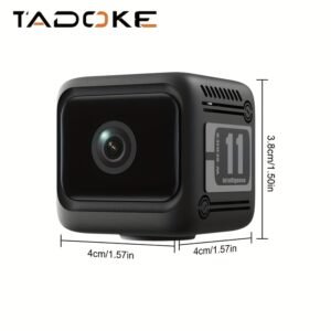 Mini WiFi Security Camera with 32GB Card, 1600mAh Battery Powered Nanny Cam with AI Human Detection, Auto Night Vision, 180° Rotating Lens, Wireless Indoor/Outdoor Camera for Home/Office/Car