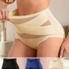 1-Pack MEIYATING Women'S High-Waisted Tummy Control Underwear | Breathable Mesh with Ice Sliky Fiber Fabric