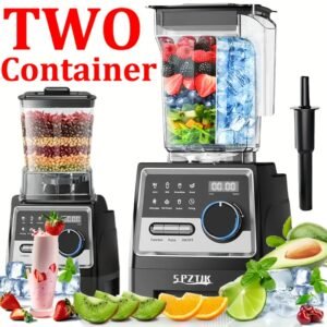 Professional Blender with 68oz+800ML 2 Containers | 8 Functions, 28000RPM, 1400W, Countertop Blender for Smoothies, Shakes, Milk Shakes, Grinding, Juicing - SPZTJK