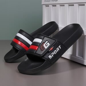 Men's Fashion Colorful Stripe Slippers: Comfortable, Non-Slip, Soft, Slip-On Flip-Flops, Perfect for Daily and Home Use!