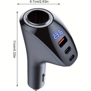 175W Maximum with Socket, a 4-In-1 Type C Dual USB Car Charge
