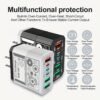 Wall Fast Charger, QC3.0 Version, Cell Phone Charger Adapter (3USB+3PD) 6-Port Charging Head,