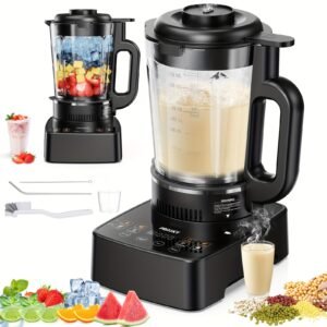 Professional Kitchen Mixer with a 60Oz Glass Blender And Soy Milk Maker, a Versatile 10-In-1 Smart Blender Designed for Soups, Shakes, Smoothies, And Juices, Featuring a Soup Maker with a Stew Pot,