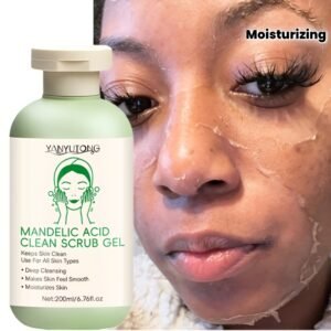 6.76oz Deep Cleansing Exfoliating Gel, With Mandelic Acid - Aloe Vera And Rose Extract, Long-lasting Moisturizing To Clean Pores, Exfoliating Gel For Face And Body, Suitable For Daily Use