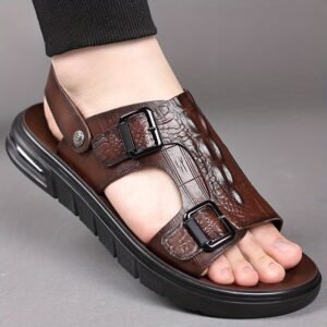 New Men's Summer Sandals Men's Cowhide Beach Shoes Casual Men's Shoes