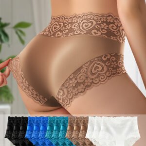 15-Pack Women's Bikini Underwear - Mid-Rise Cheeky Briefs with Elegant Lace Spliced Design, Breathable Texture & Solid Color (No Sheer Styles) - Full Coverage for Romantic Holidays & Casual Attire - Comfortable & Stylish Pack