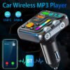 [Wireless FM Transmitter] 1pc Wireless FM Transmitter Car Adapter | Type-C Fast Charge & USB Port,