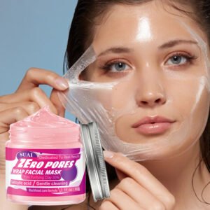 60g Salicylic Acid Facial Mask | Zero Pores, Blackhead Care Formula, Gentle Cleaning, Instant Firming and Lifting, Pore Refining, Hypoallergenic, Hydrating, Moisturizing, Rose Scented, Smooth Texture, for all Skin Types, SUAI