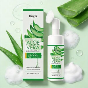 Hoygi Aloe Vera Cleansing Foam Gentle Facial Cleansing Pore Hydration Oil Control Moisturizing Non-Tightening