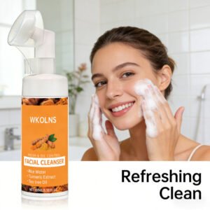 Turmeric Facial Cleanser | Mild, Oil-Free, Deep Cleaning, Oil Control, Physical Exfoliation, Suitable for All Light Skin, Unscented, Contains Hyaluronic Acid, Nicotinamide, Glycerin, 3.72oz - Daily Skin Care Products