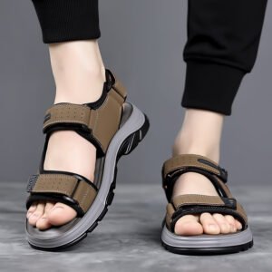Classic Men'S Sports Sandals That Are Lightweight And Breathable, Featuring Three Adjustable Straps,