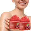 2pcs Cherry Sugar Scrub | Gentle Cleansing and Hydrating Body Care, Moisturizing with Salicylic Acid, Suitable for All Skin Types, Fresh Scent by EELHOE