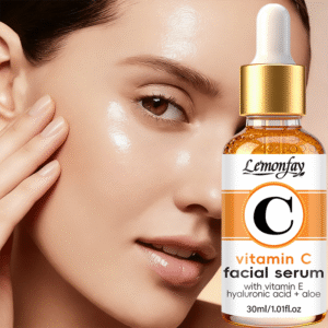 Vitamin C Facial Serum – Face Serum with Vitamin C, Hyaluronic Acid, and Vitamin E – Radiance Formula – Targets Uneven Light Beige, Fine Lines, and Wrinkles