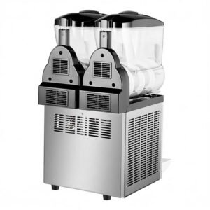 Commercial Slushy Machine with Double Tank & 96-Cup Capacity - Stainless Steel Frozen Drink Maker Suitable for Home, Party, Restaurants, Cafe, Bars - Heavy-Duty Margarita/Smoothie Machine, Slushie Maker for Summer Beverages